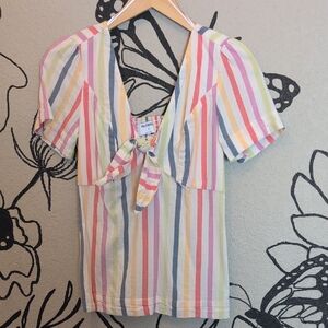 Colorful Striped Women's Top